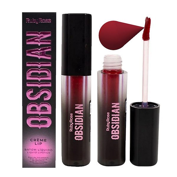 Ruby Rose - Batom Liquido Creme Lip Obsidian Vegano Cor 06