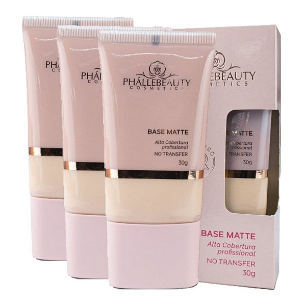Phallebeauty - Base Matte Alta Cobertura Prof PH0586 Cor 01 - 06 Un