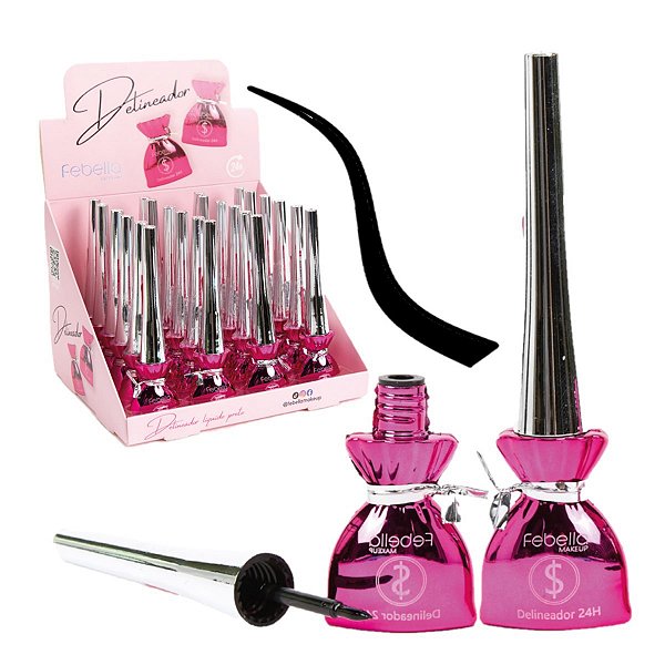 Febella - Delineador Liquido 24H DEL30106 - 24 Und