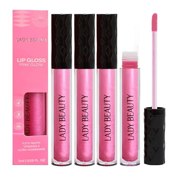 Lady Beauty - Lip Gloss Pink Glow Tutti Frutti LB41 - 6 Und