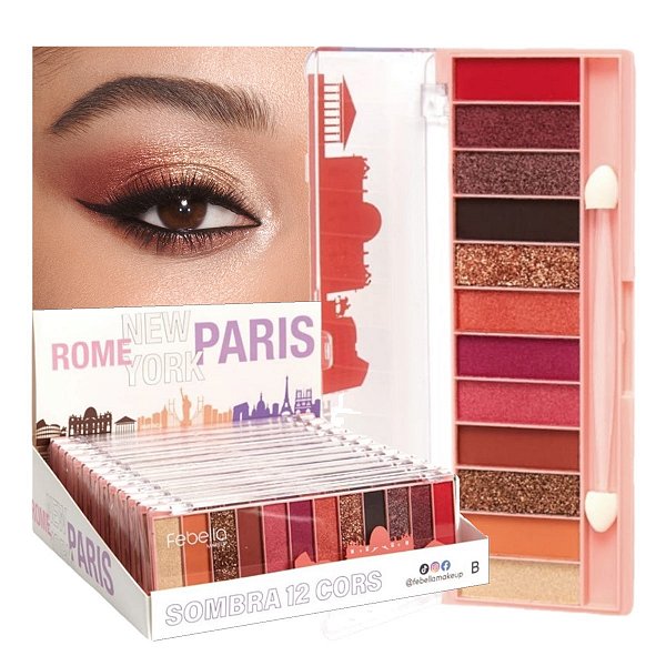 Febella - Paleta de Sombra Rome PSO30342 B - 12 Und