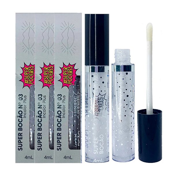 Super Poderes - Gloss Super Bocao N3 Incolor GSBSP - 6 Und