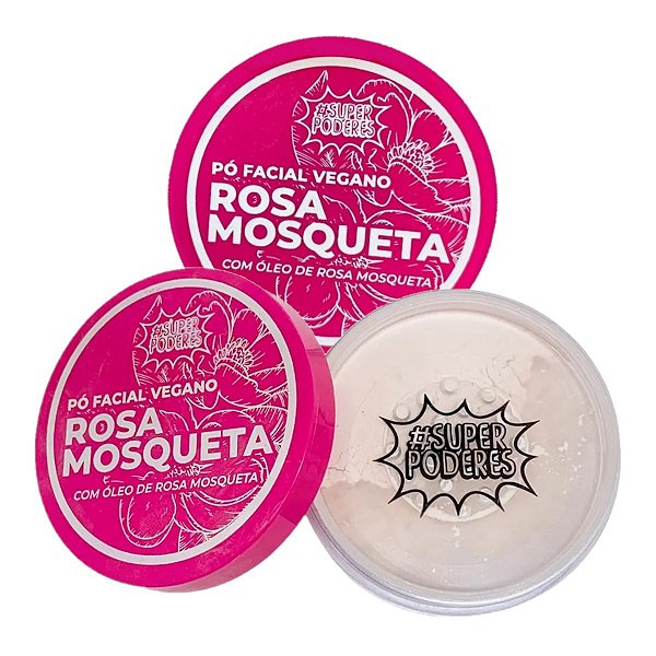 Super Poderes - Po Facial Solto Vegano Rosa Mosqueta - UNIT