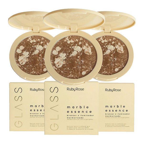 Ruby Rose - Bronzer Iluminador Glass Imperial HBF1605 G1 - 6 Und