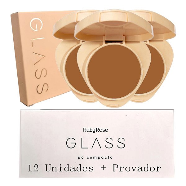 Ruby Rose - Po Compacto Glass GPT20 Aveludado HB863 - 12 Und