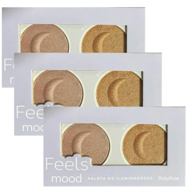 Ruby Rose Paleta Iluminador Dark Feels Mood HB7525 D - 3 Und