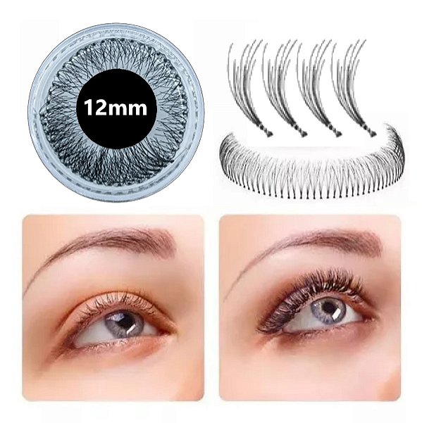 Hello Mini - Cilios Posticos Tufo 3 CL338 12mm - 6 Kits