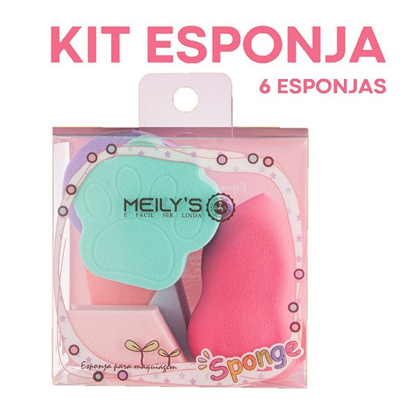Meily's - Kit 6 Esponjas MAC312 Patinha - 1 Kit