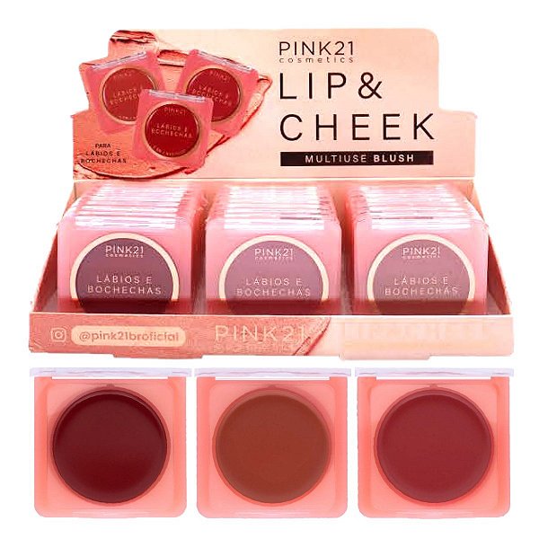 Pink 21 - Blush Labios e Bochechas CS4708 - 24 Und