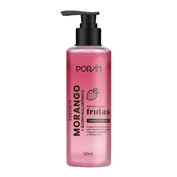 Poran - Sabonete Liquido Corpo e Rosto Morango PR241 - UNIT