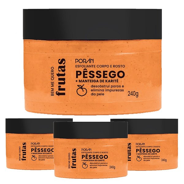 Poran - Esfoliante Corpo e Rosto Pessego PR230 - 6 Und