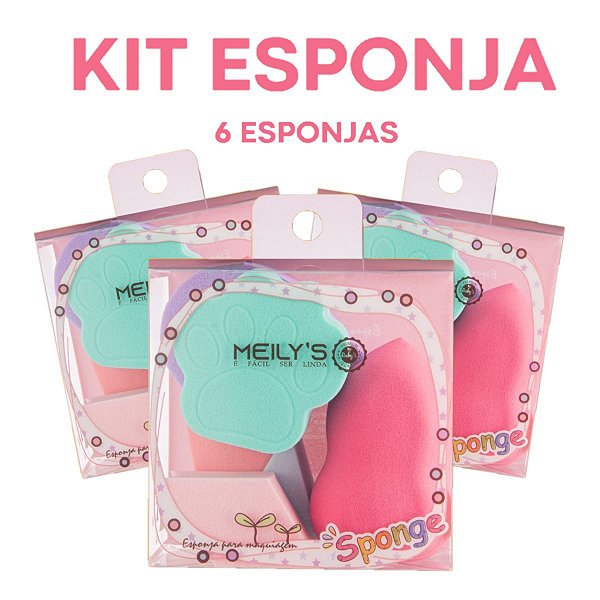 Meily's - Kit 6 Esponjas MAC312 Patinha - 6 Kits