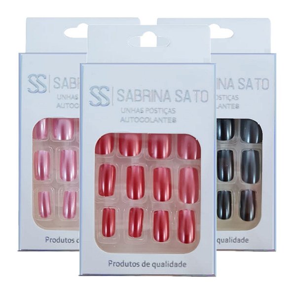 Sabrina Sato - Unhas Postiças Autocolantes SS3476 - 12 Und