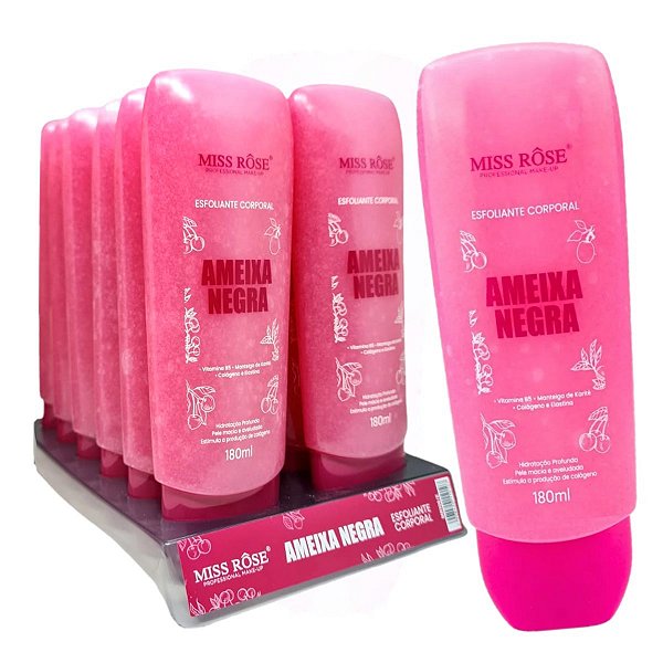 Miss Rose - Esfoliante Corporal Ameixa Negra MR100E - 12 Und -  Distribuidora JCF - Fornecedor de Maquiagem em Atacado, Cosméticos em  Atacado, Distribuidora Ruby Rose Atacado