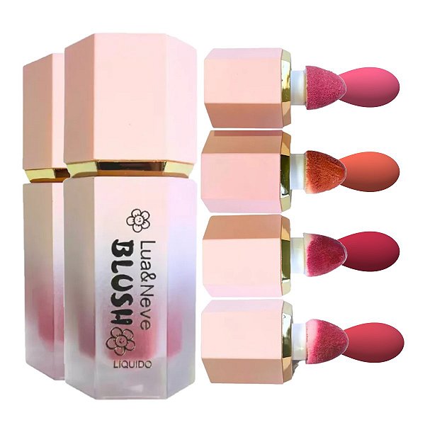 Lua e neve - Blush Liquido com Esponja Luxo LN02359 - 04 Und
