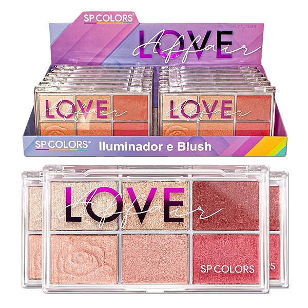 SP Colors - Iluminador e Blush Love Affair SP294 - 12 Und
