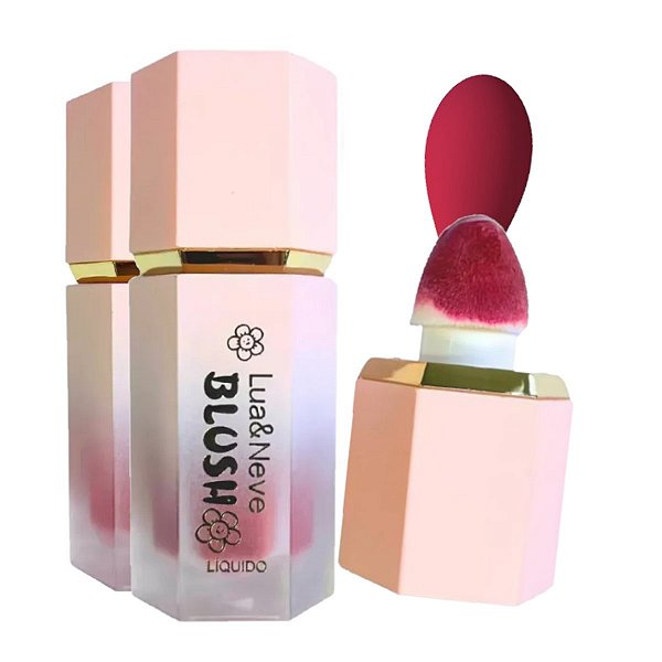 Lua e neve - Blush Liquido com Esponja Luxo LN02359 - Cor 3