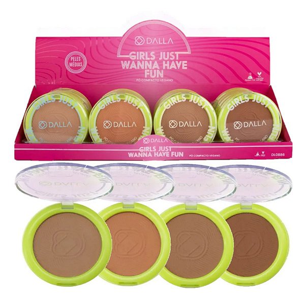 Dalla - Po Compacto Vegano Tons Medios DL0886 - Box C/24 und