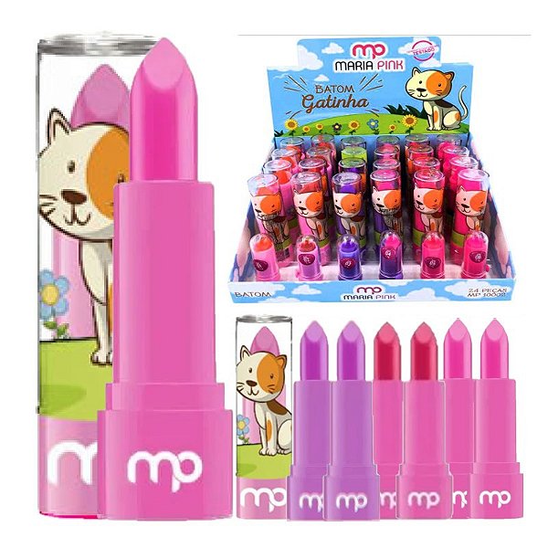 Maria Pink - Batom Infantil Gatinho MP10002 - 24 und