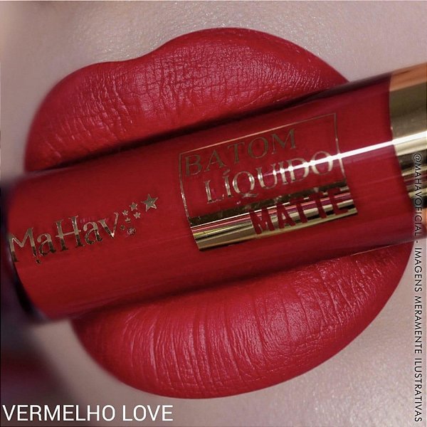 Mahav - Batom Liquido Matte Vermelho Love