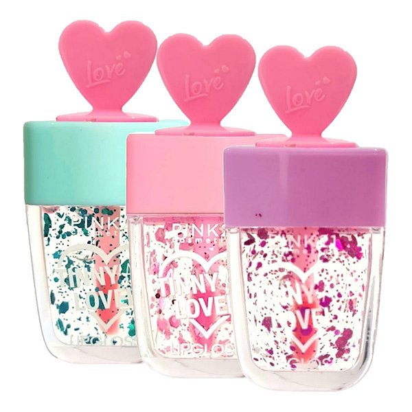 Pink 21 - Lip Gloss Fofo Glitter Picolé CS4794 - 6 Und