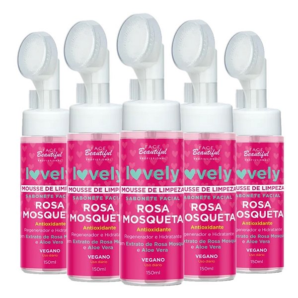 Face Beautiful - Mousse Limpeza Facial Rosa Mosqueta - 12 Un