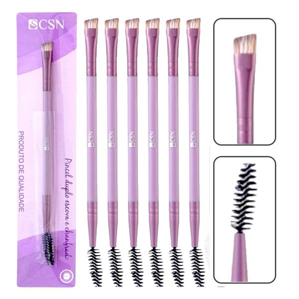 CSN - Pincel Duplo Escova e Chanfrado Lilas CP48F - 12 Und