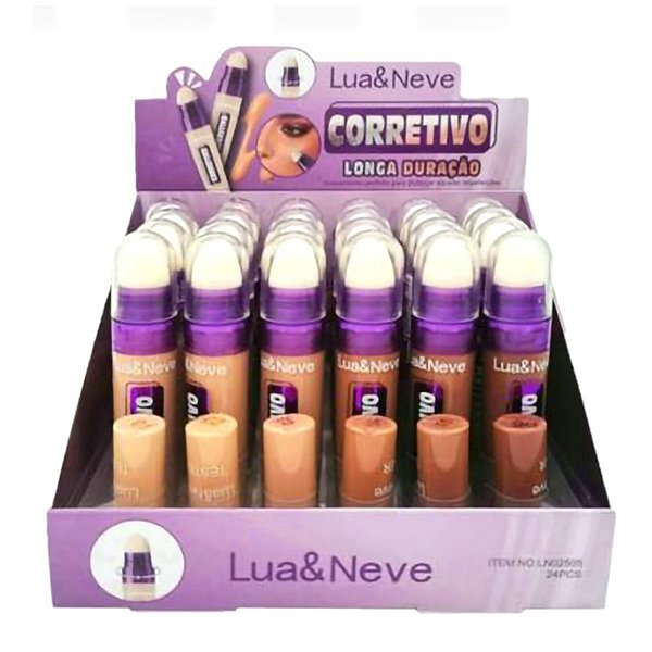 Lua e Neve - Corretivo com Esponjinha LN02505 - 24 Und