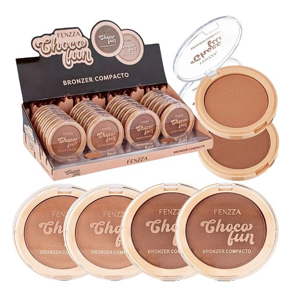 Fenzza - Bronzer Compacto Choco Fun FZ34034 - 24 Unid