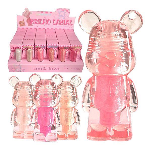 Lua e Neve - Lip Gloss Ursinho LN02533 - 24 Und