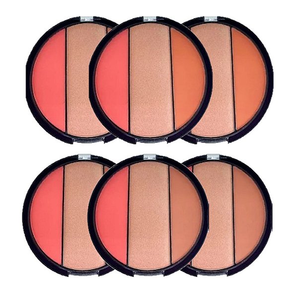 Lua e Neve - Blush e Contorno e Iluminador LN02141 - 6 Und