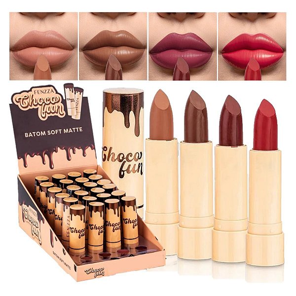 Fenzza - Batom Soft Matte Choco Fun FZ20098 - 24 Und