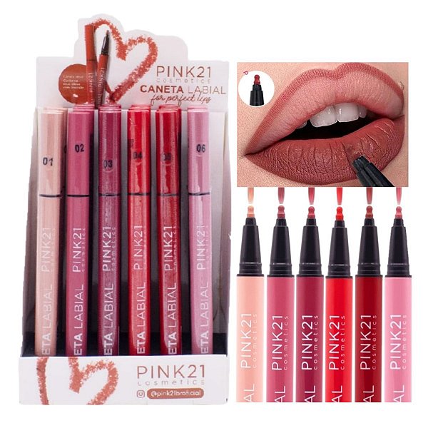 Pink 21 - Caneta Labial Contorno CS4949 - 24 Und