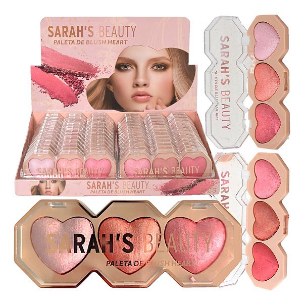Sarah's - Paleta de Blush Heart Coração S6315 - 24 Und