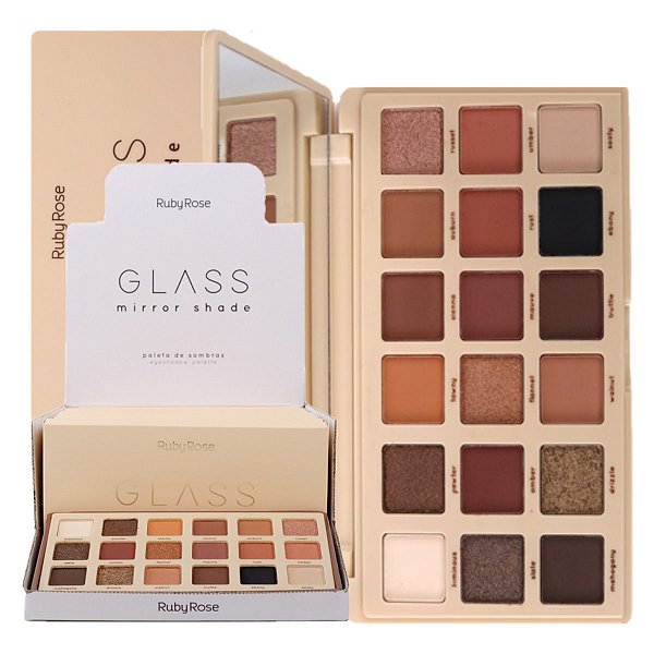 Ruby Rose - Paleta de Sombras Mirror Shade Glass - 12 Unid