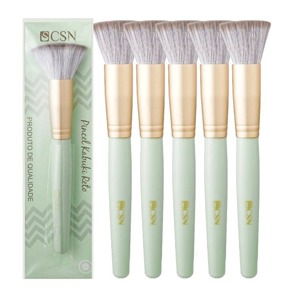 Cisne - Pincel Kabuki Reto Verde CP32E - 12 Und