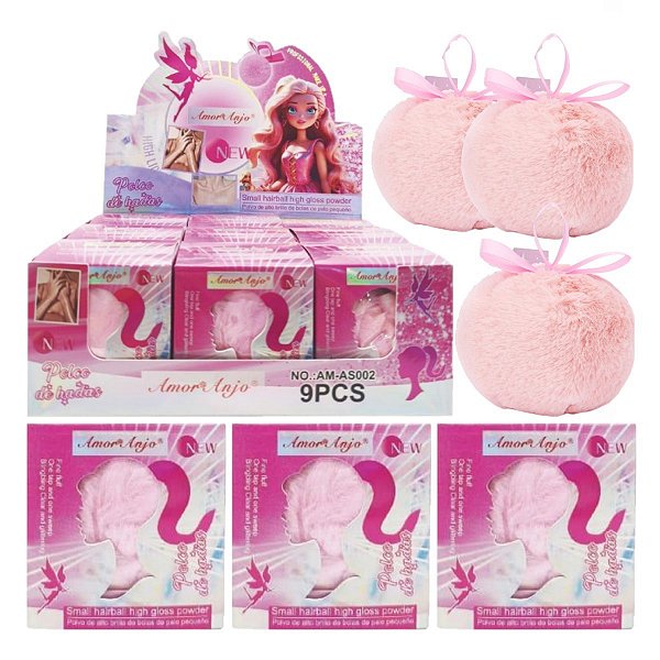 Amor Anjo - Pompom Iluminador Rosto e Corpo AMAS002 - 9 Und
