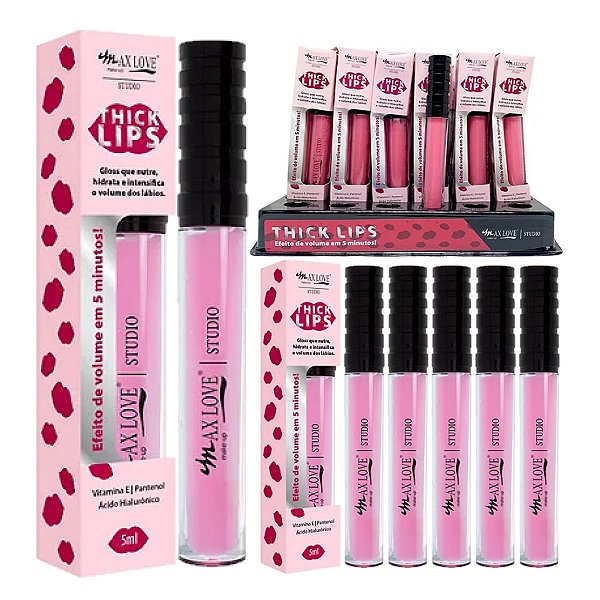 Max Love - Gloss Thick Lips Volume Vegano COR 203 - 36 Und