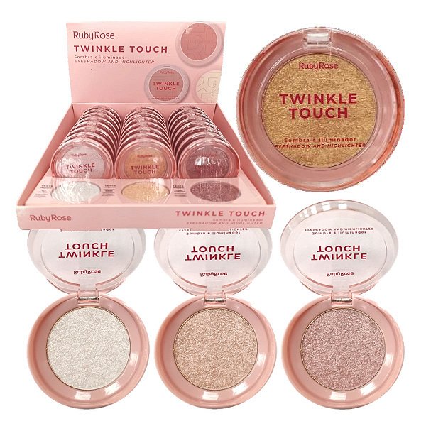 Ruby Rose - Sombra e Iluminador Twinkle Touch M1004 - 24 Und