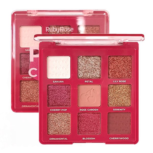 Ruby Rose - Paleta de Sombra Pink Cherry Cereja HBE2202