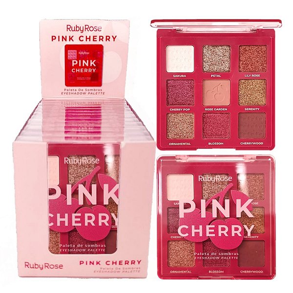 Ruby Rose - Paleta de Sombra Pink Cherry HBE2202 -12 Und