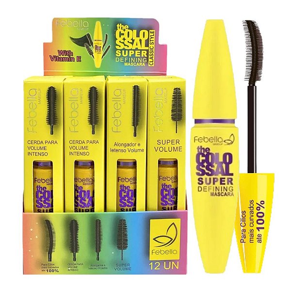 Febella - Mascara de Cilios Colossal a Prova Dagua - 12 unid