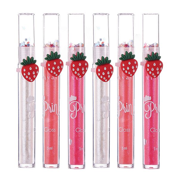 Vivai - Lip Gloss Prin com Anel de Morango 3186 - 6 Und