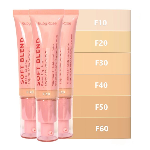 Ruby Rose - Base Facil Liquida Soft Blend com Acido Hialuronico  HBM301