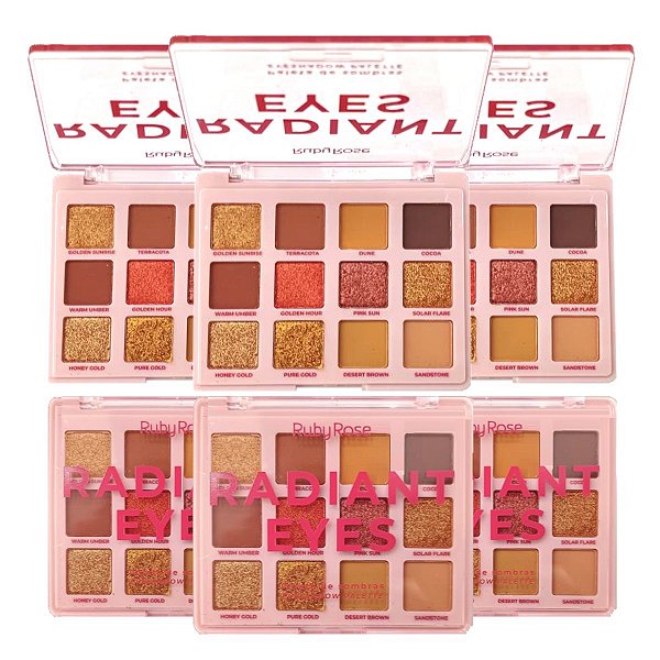 Ruby Rose - Paleta de Sombras Radiant Eyes HBE2201 - 6 Und