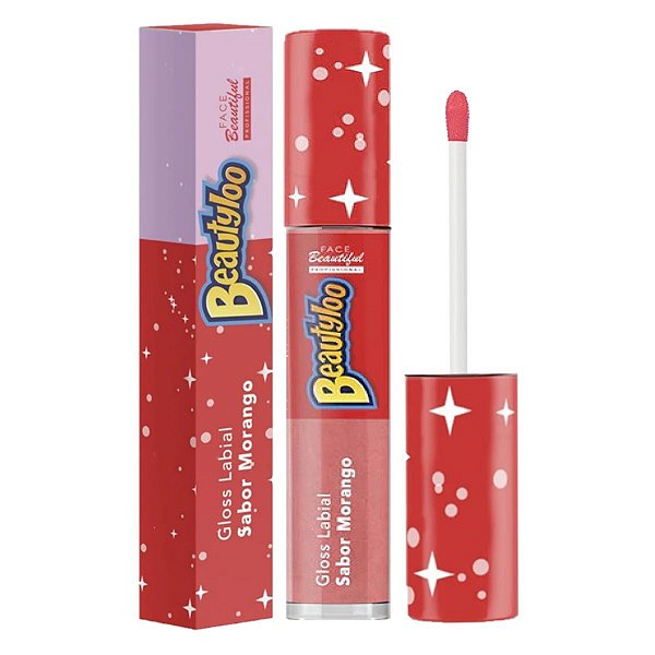 Face Beautiful - Lip Gloss Beautyloo Morango FB463