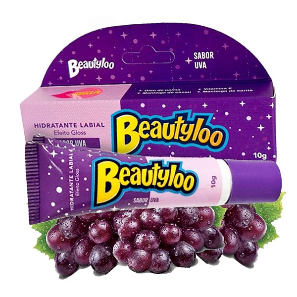 Face Beautiful - Hidratante Labial Balm Beautyloo Uva FB467