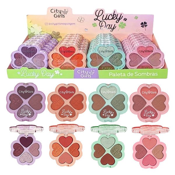 City Girls - Paleta de Sombras Lucky Day Trevo CG349 - 24 Un