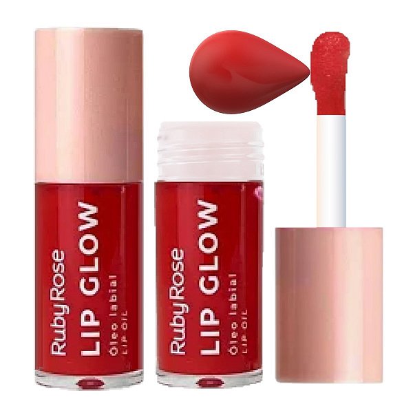 Ruby Rose - Lip Oil Glow Óleo Labial - Eletric Red