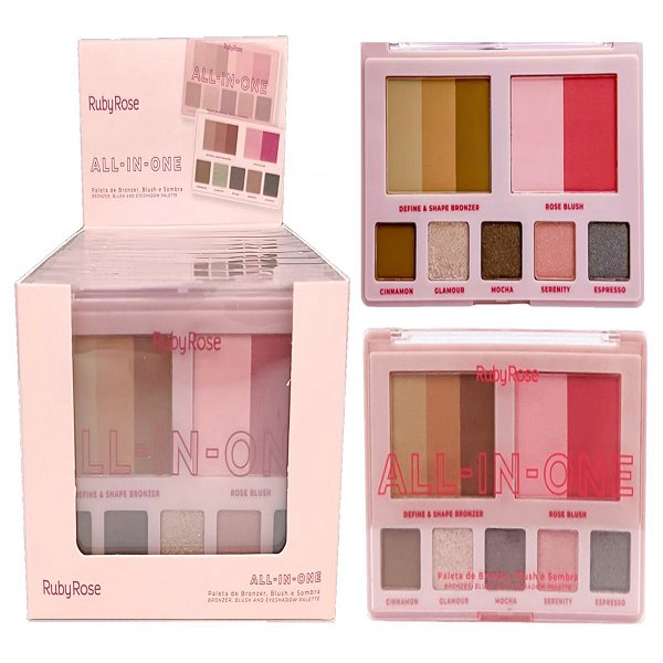Ruby Rose - Bronzer Blush e Sombra All In One M1002 - 12 Und